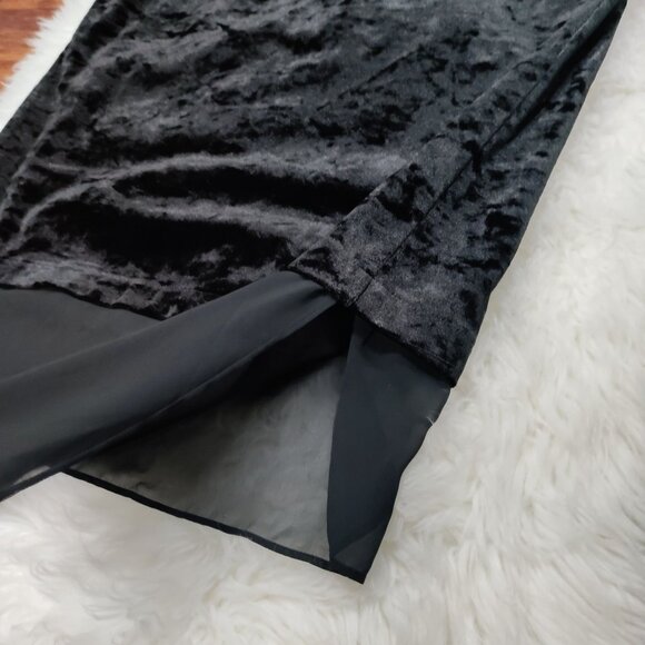 Simply Vera Vera Wang Black Velvet & Sheer Burnout Sleeveless Tunic Top Medium - Picture 13 of 13